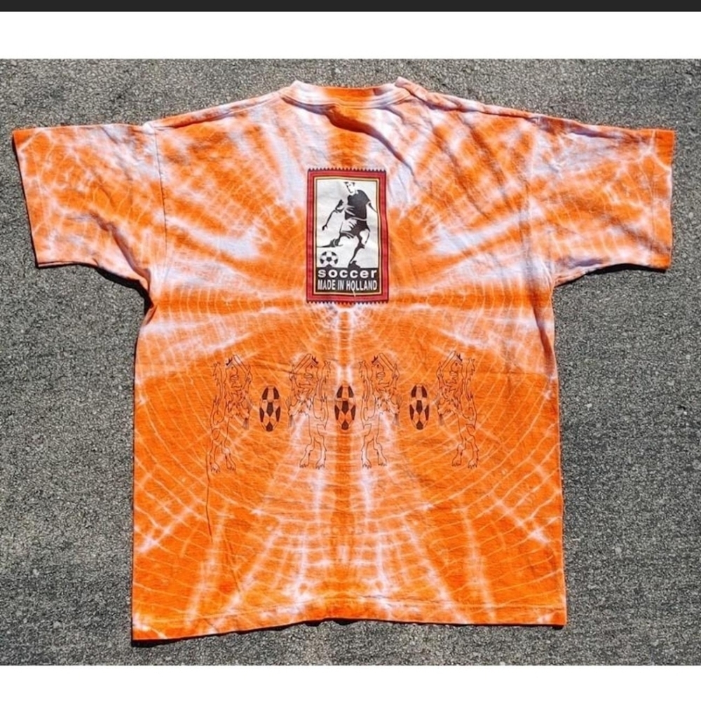 FIFA 1994 World Cup USA Tie Dye T-Shirt XL Fruit of the Loom Netherlands - Picture 2 of 7